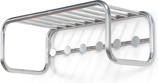 Spinder Design kapstok Retro Kapstok - Groovy Chrome - 6 haken - Staal