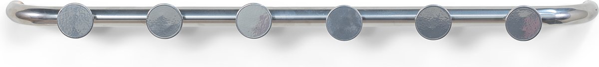 Spinder Design kapstok Retro 6 Kapstok - Groovy Chrome - 6 haken - Staal