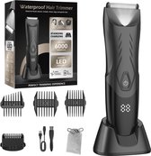 Rasoir intime tout-en-un pour hommes - Tondeuse corporelle étanche avec lumière de précision et charge rapide