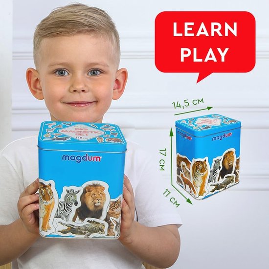 Kindermagnetenset 10 stuks, diermagneten, educatief speelgoed voor koelkast en magneetbord, geschikt vanaf 1 jaar, cadeau voor vroege kinderopvoeding