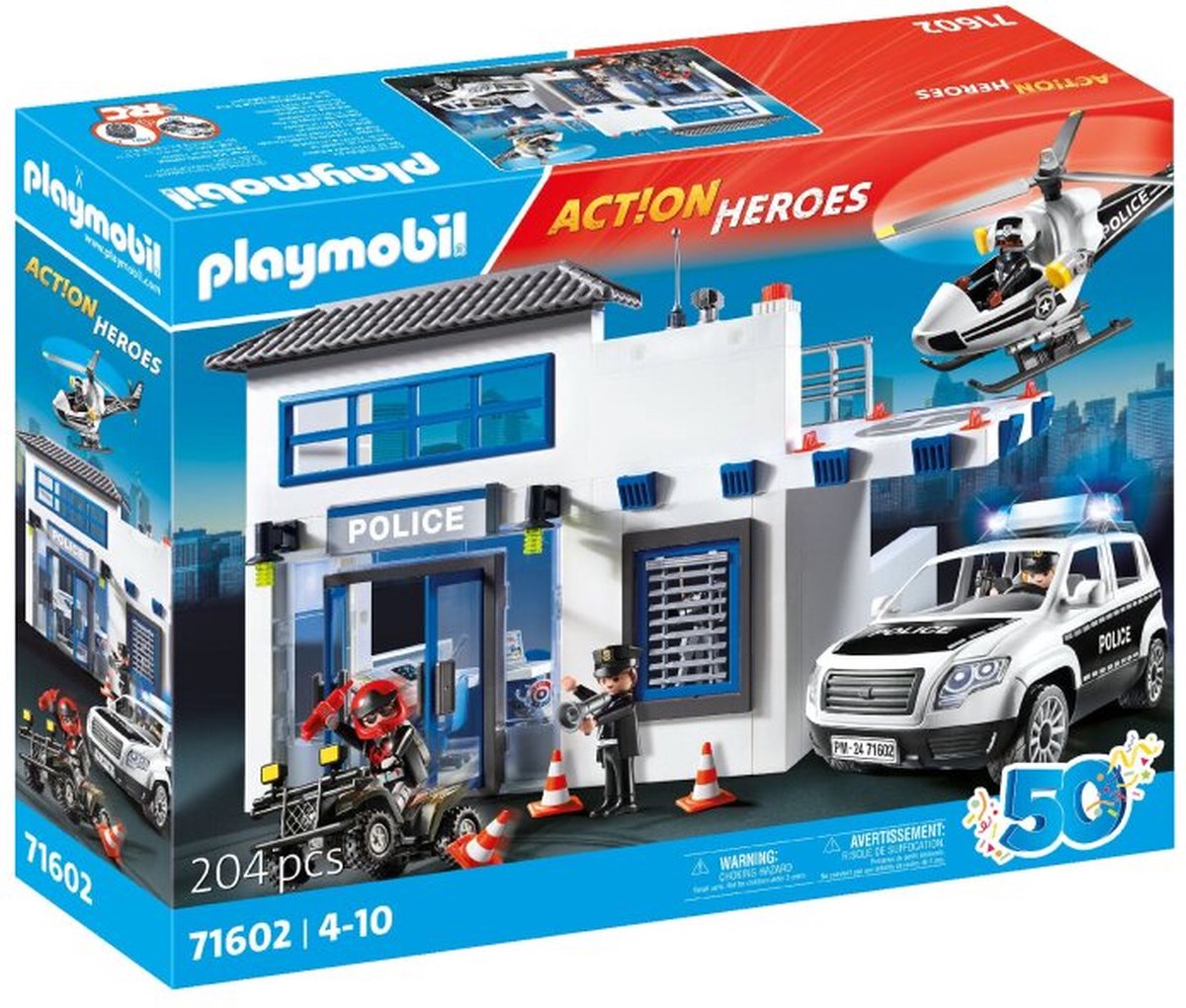PLAYMOBIL Action Heroes 50YR Politiepost met voertuigen - 71602 — afbeelding 13