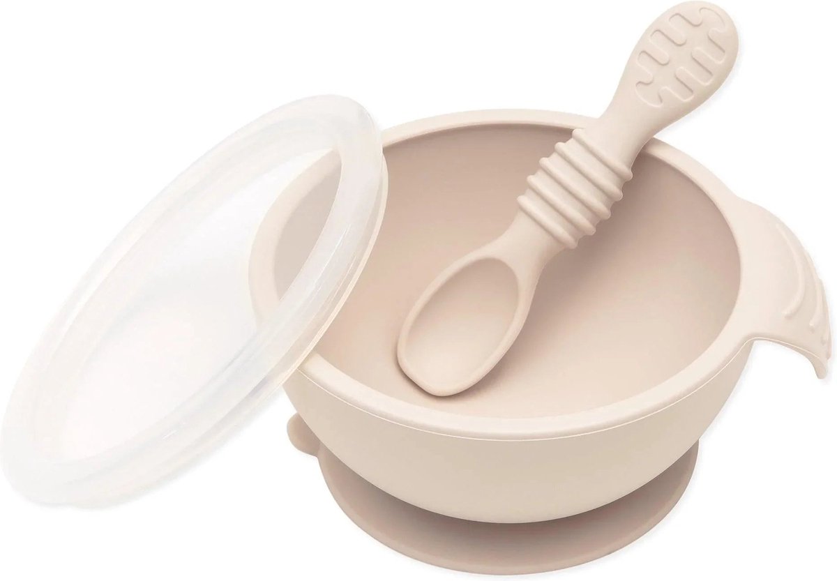 Goedkoopste Bumkins - Siliconen eerste baby eetset - Zand