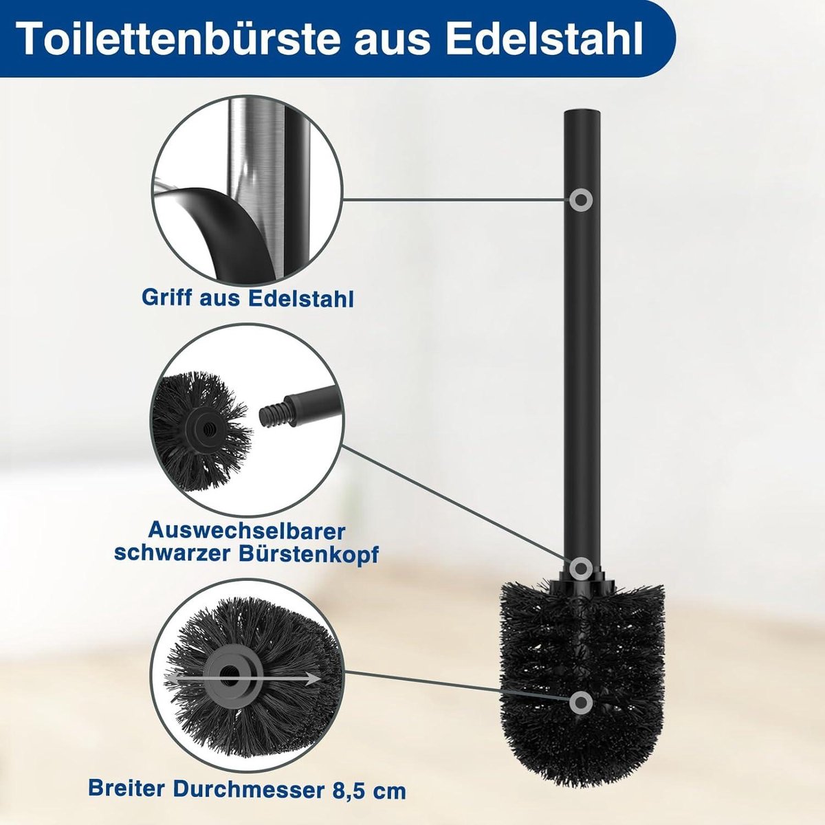Toiletpapierhouder Stand Met Wc Borstel