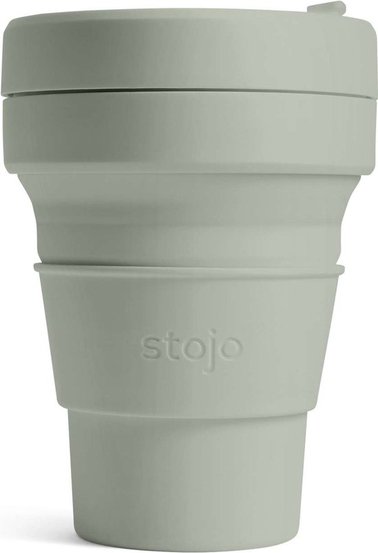 Stojo – Pocket Cup – Koffie / Theebeker – 355 ml – Herbruikbaar – Opvouwbaar – Ink