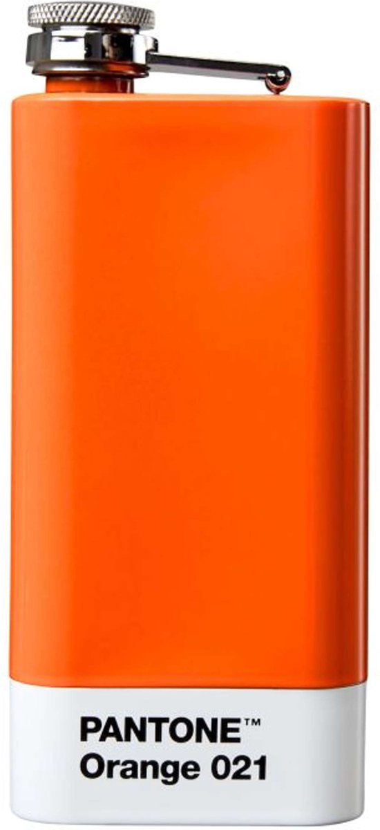 Copenhagen Design - Heupfles 150 ml - Orange 021 - Roestvast Staal - Oranje