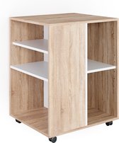 Vicco Conteneur roulant, Sonoma/ Wit, 59,4 x 52,6 cm