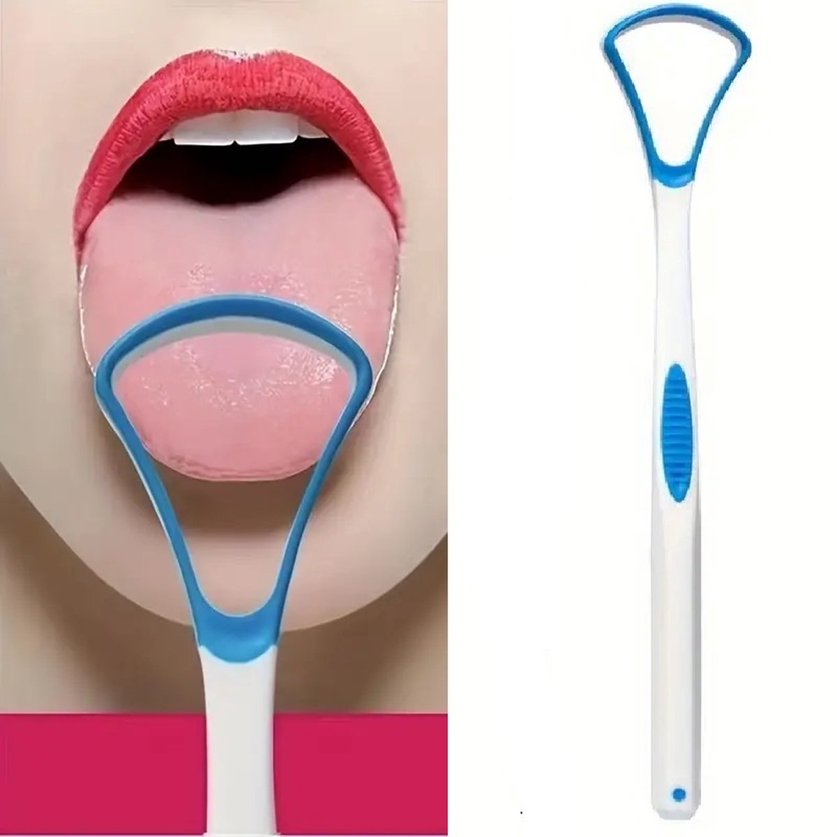 Goedkoopste Gladde Tongschraper I Siliconen Tongschraper I Tongreiniger I Hygiënische Tongreinigers I Tongverzorging I Houdt Je Adme Fris!