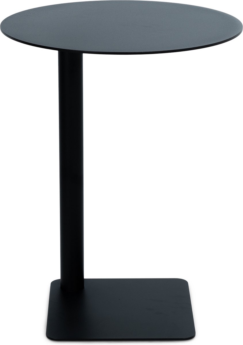 Spinder Design bijzettafel Sunny 50 - Zwart - Ø 40 - Staal