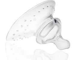 Siliconen Borstvoeding Tepelschild - Siliconen Borstvoeding Nipple Shield - Comfortabel en Pijnloos Borstvoeding Geven - Handsfree Borstvoedingservaring - Zacht Silicone met Verlengde Tepel