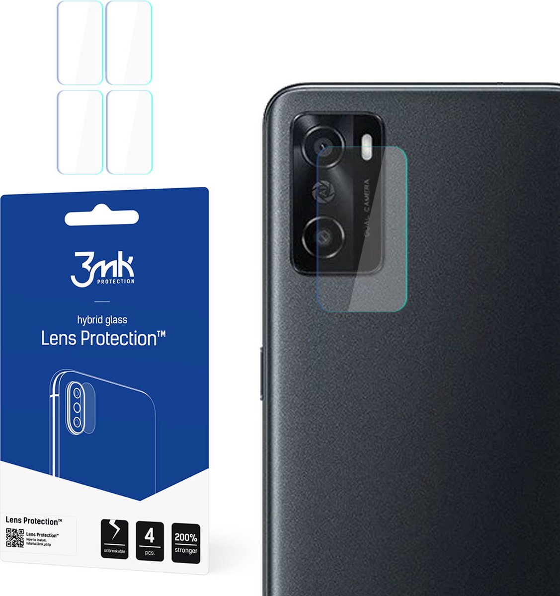 Oppo A55s (aparat z boku) - 3mk Lens Protection