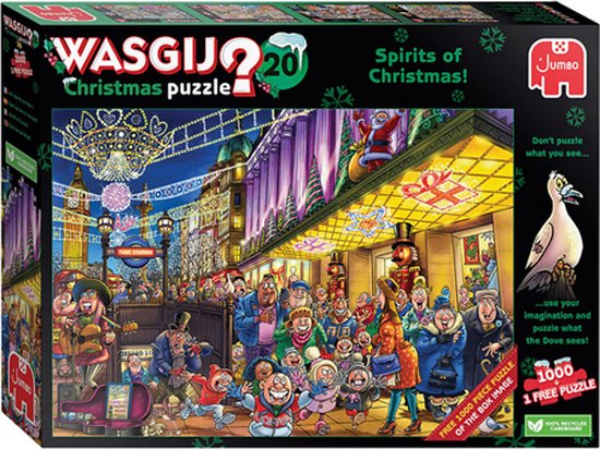 Foto: Wasgij christmas 20 de geesten van kerstmis 2x1000 stukjes legpuzzel puzzel