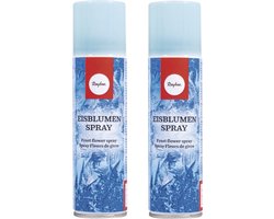 Rayher Hobby IJsbloemen sneeuwspray - 2x - busje 150 ml - raamspray - spuitbus - raamversiering