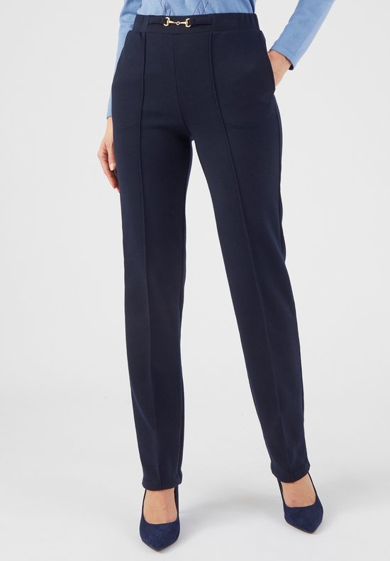 Damart - Pantalon coupe droite tricoté milano Thermolactyl - Femme - Blauw - 48