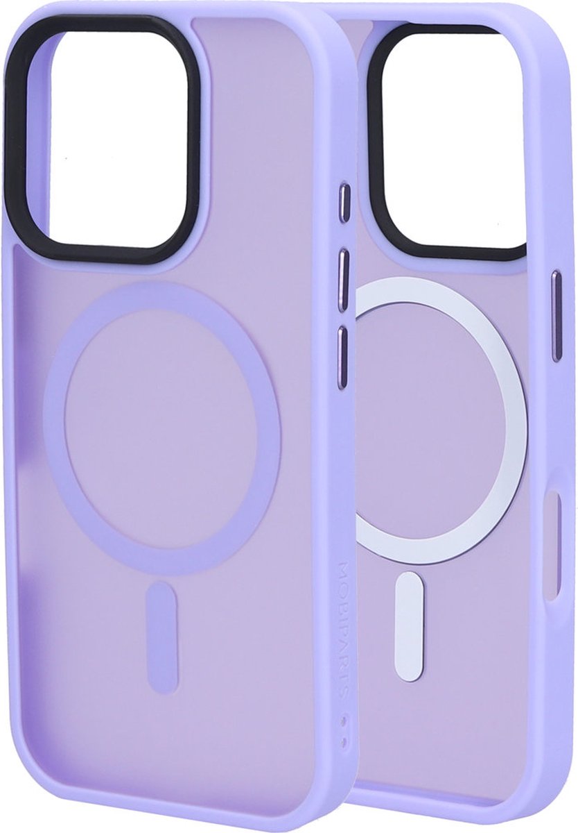 Mobiparts hoesje geschikt voor Apple iPhone 16 Pro - Hardcover - MagSafe - Roze Paars