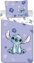 Disney Lilo & Stitch Dekbedovertrek, Flower - Eenpersoons - 140 x 200 cm + 70 x 90 cm - Katoen