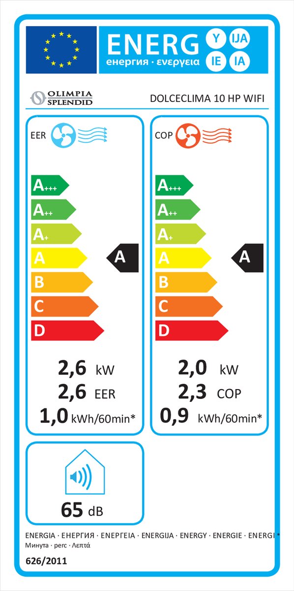 Draagbare Airconditioning Olimpia Splendid OLIMPIA DOLCECLIMA 10 HP WIFI 2189F Wit - Mobiele Airco – foto 3