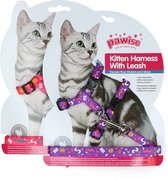 Pawise Kitten Harness riem Pink/Purple