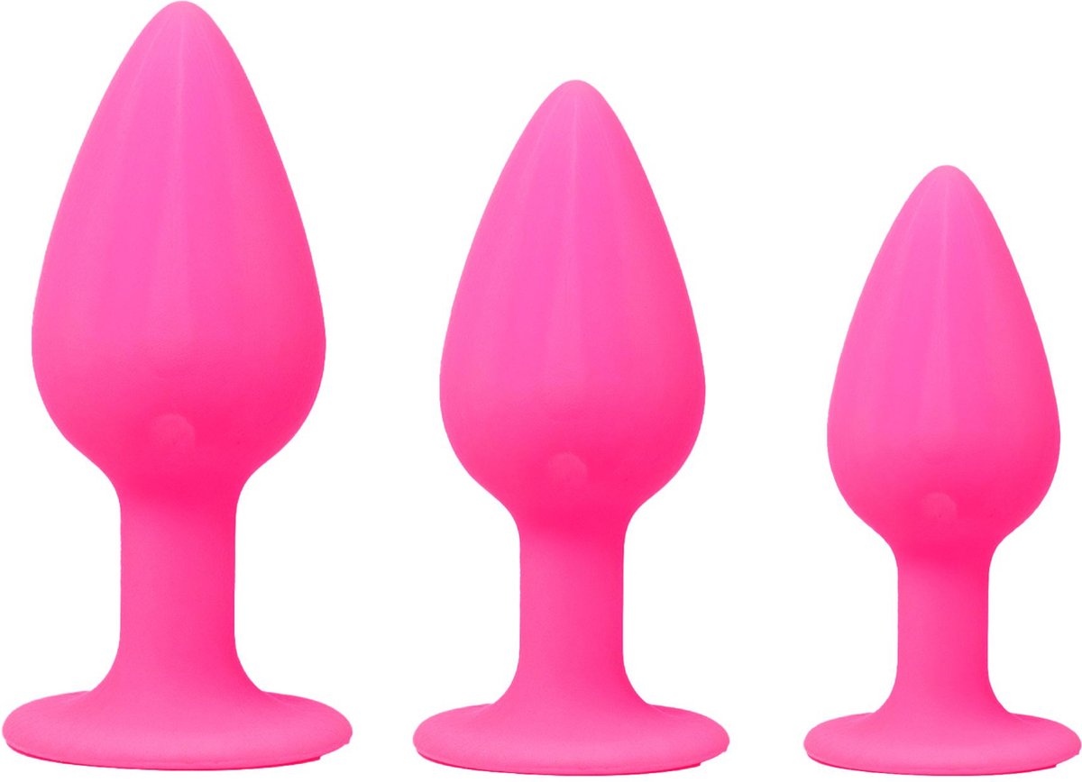 Goedkoopste Cupitoys® Siliconen buttplug set - Medium - Roze - Sex toys voor vrouwen - Sex toys voor mannen - Buttplugs