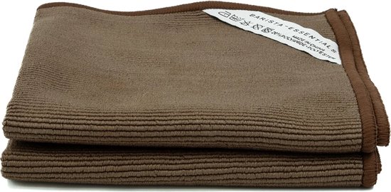 Barista doekje - Bruin (2 stuks) – Microvezeldoekjes – Espressomachine - Barista Essentials kopen - beste keuze voor barista doekje