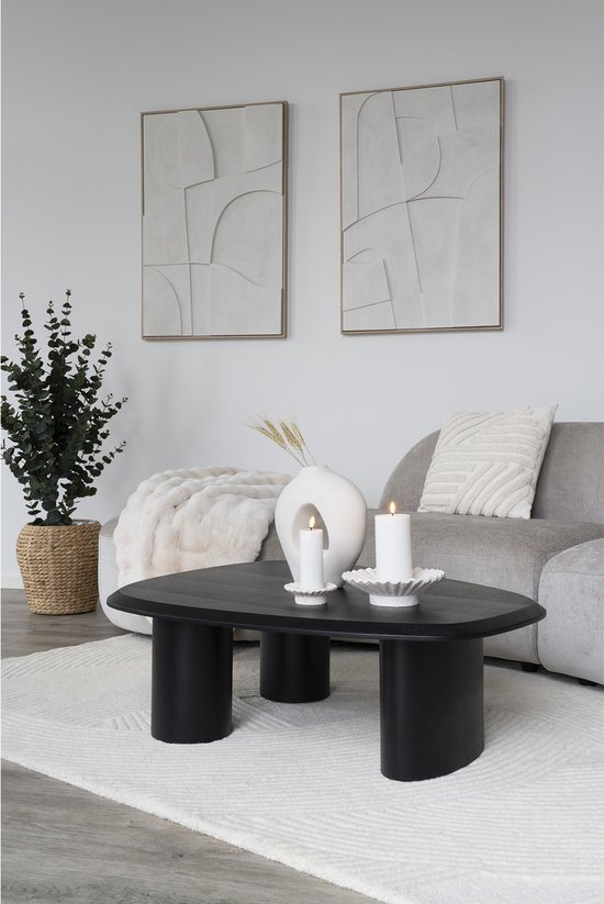 Maison Peinture Nordique Madeline Relief Toile Wit B 60x90cm