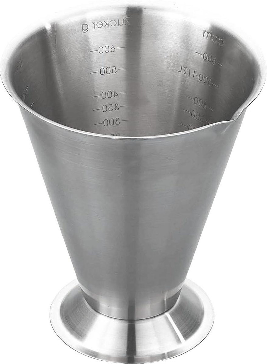 Maatbeker 075 l roestvrij staal zilver Keukenaccessoire 1549 x 1549 x 13 cm