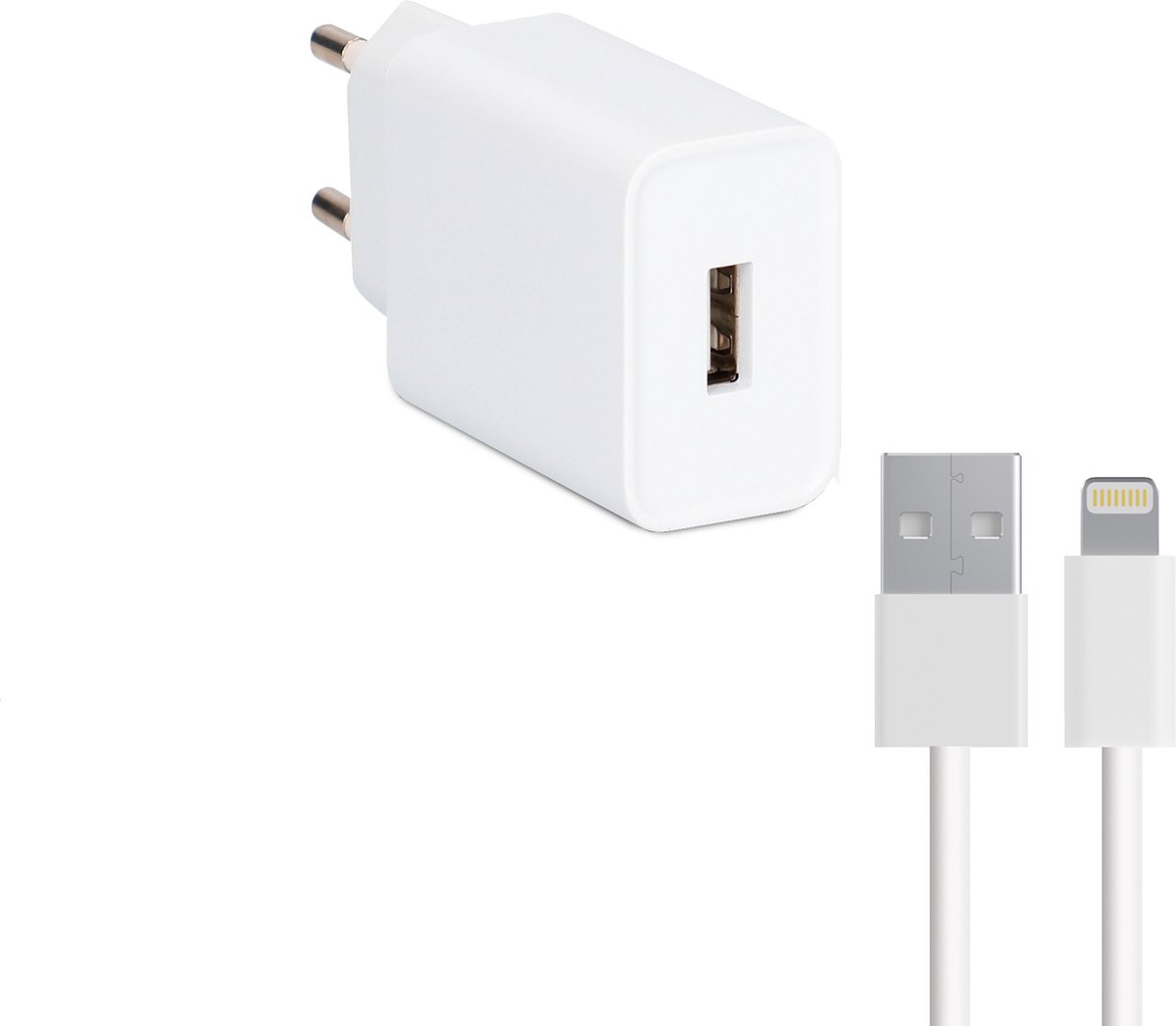 Wall Charger + MFI Certified Lightning Cable Contact Apple-compatible 2.1A