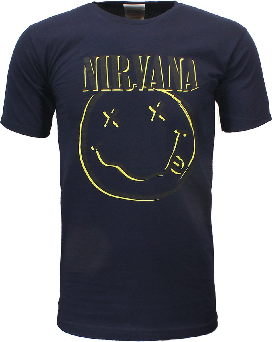 Nirvana Happy Smiley Kids T-Shirt - Officiële Merchandise - 128