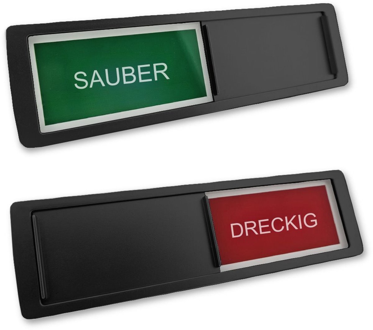 CombiCraft schuifbordje met "Sauber-Dreckig" in zwart 178 x 50 mm - per 1 stuk