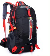 Bol.com WoYoW®-Backpack - Hiking - Camping- Sport - 40L-rugzak -Zwart/Rood - Duurzaam Lichtgewicht en Compact - Nylon - 52x33x20cm aanbieding