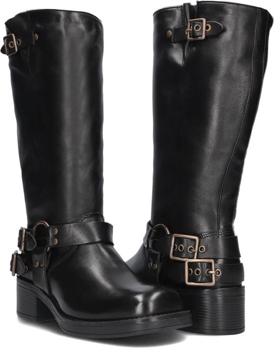 Bottes Motard Cloutées Ash - Taille 36 UK3, Cuir Marron, Occasion