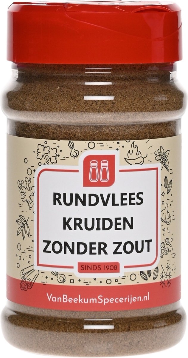 Goedkoopste Van Beekum Specerijen - Rundvlees Kruiden Zonder Zout - Strooibus 130 gram