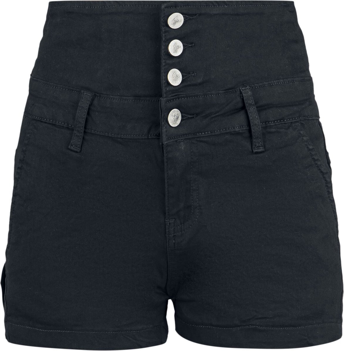Forplay High Waist Denim Hot Pant Dames Hotpants - zwart - 27