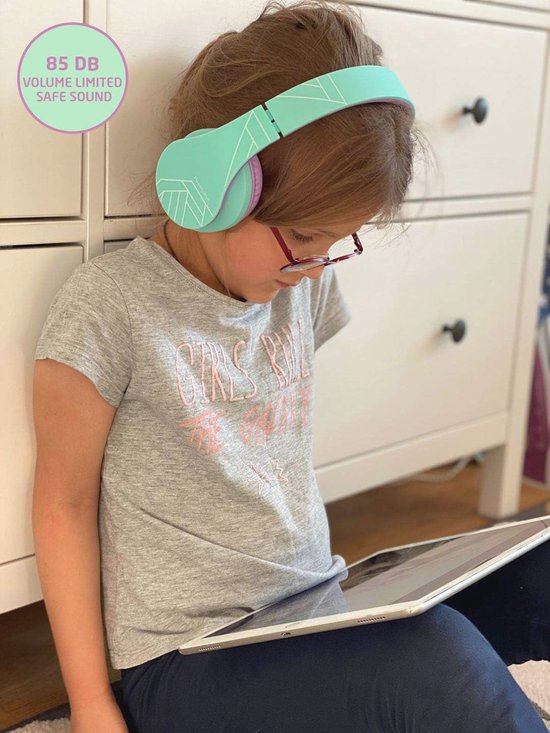 Bluetooth Koptelefoon voor Kinderen - Inklapbare Draadloze Hoofdtelefoon met Microfoon, Veilig Volume van 85 dB van QSTSBEI — afbeelding 2