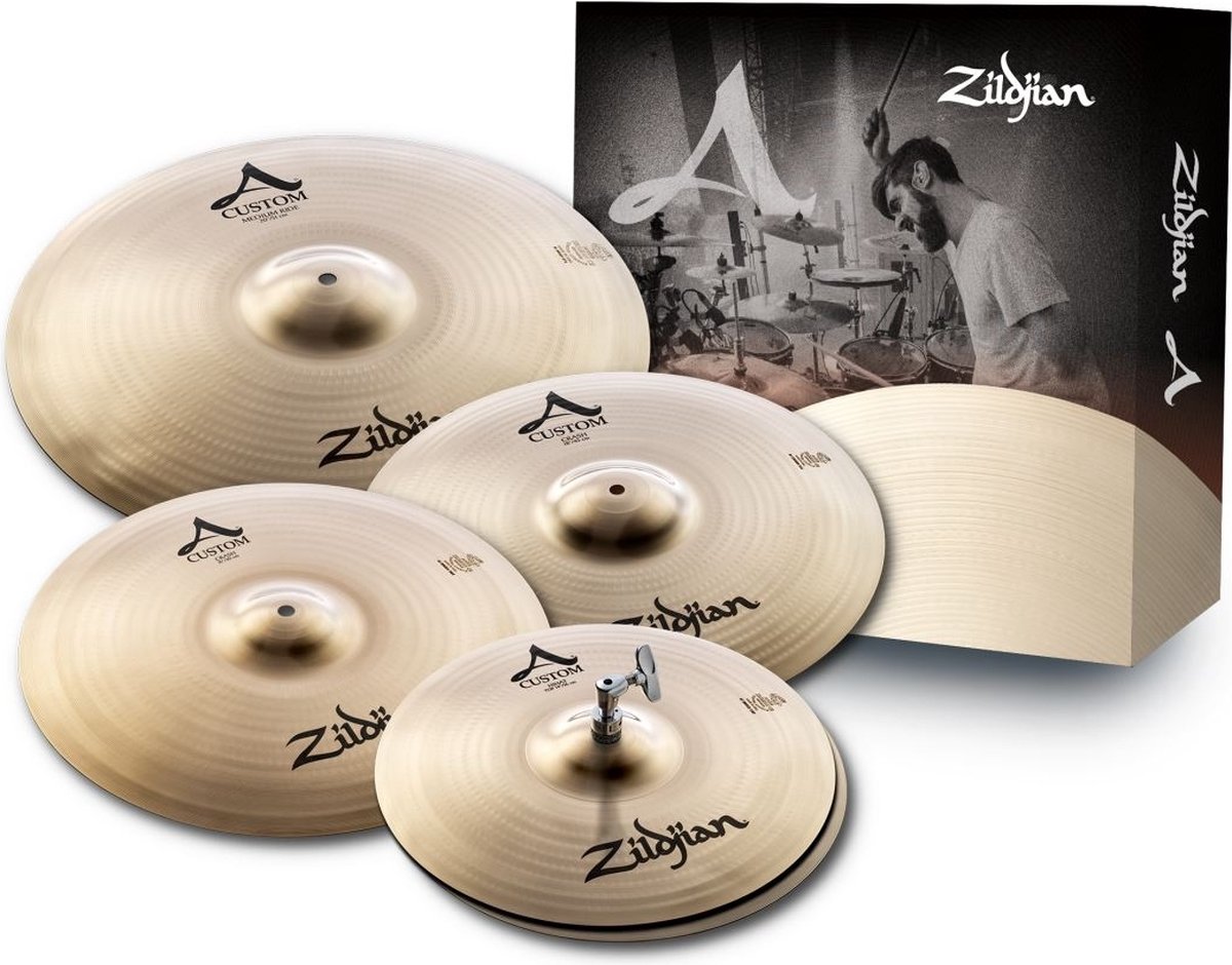 Zildjian A Custom Boxset - Bekkenset met 14 hihat/16 crash/18 crash/20 medium ride