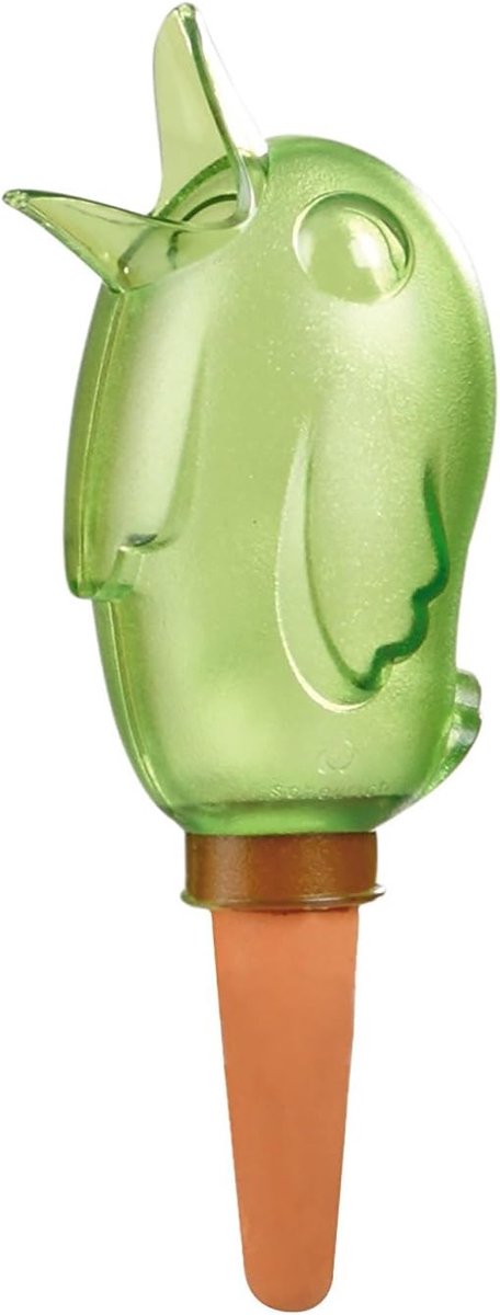 Scheurich waterdispenser Bördy S | 10 x Groen | 90 ml capaciteit | Kleine gieter met kleibodem | Waterdispenser planten en bloemen terracotta stengel