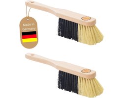 2 stuks KUNSTMATIGE HAREN handborstel zachte haren - kastbezem camping handborstel autobezemborstel - ideale sneeuwborstel auto handborstel luifel tapijt caravan handborstel houten handveger