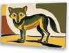 Wolf, Expressionisme, Geel, groen, zwart, wit, oranje