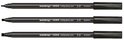 Drie zwarte edding 1255 kalligrafie pennen met puntdiktes 2.0, 3.5 en 5.0 mm.