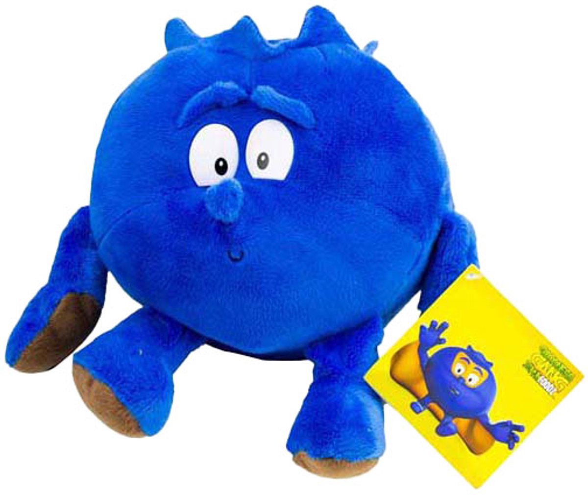 Pluche knuffel blauwe bes 25cm zacht speelgoed knuffel.