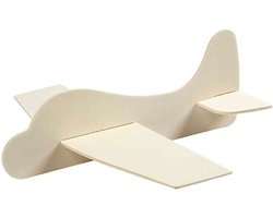 Vliegtuig van hout 21.5 x 25.5 cm bouwpakket - Hobby materialen knutselen