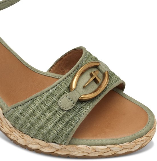 Tamaris Dames 1-28257-42 platte sandalen, NUT, 37 EU, groef, 37 EU