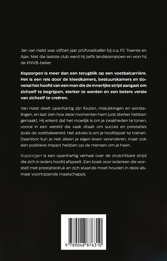 Boekomslag met tekst over 'Kopzorgen' door Jan van Halst.