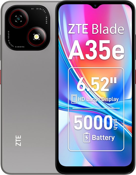 ZTE Blade A35e - 64GB - Zilvergrijs