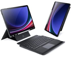 Dux Ducis - Toetsenbord hoes geschikt voor Samsung Galaxy Tab S10 Ultra / Tab S9 Ultra / Tab S8 Ultra - Afneembaar - QWERTY - Tablet toetsenbord met touchpad en verlichting - Zwart