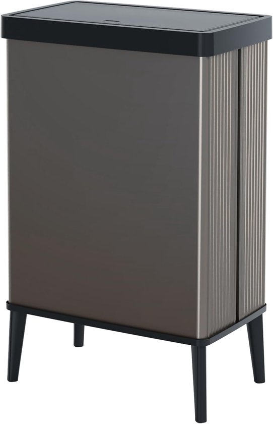 Curver Afvalbak Verto High - Kunststof - Grijs - 43.5x26.5x68.7cm - 54L