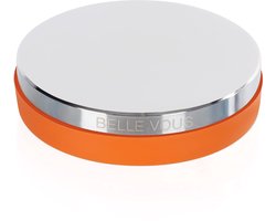 Belle Vous Professioneel Stalen Werkbank Block met Rubberen Kussenbasis - 7,8 cm Diameter - Metaalbewerking Spiegel Gereedschap met Chromen Plaat voor Sieraden Stempelen, Platmaken en Hameren
