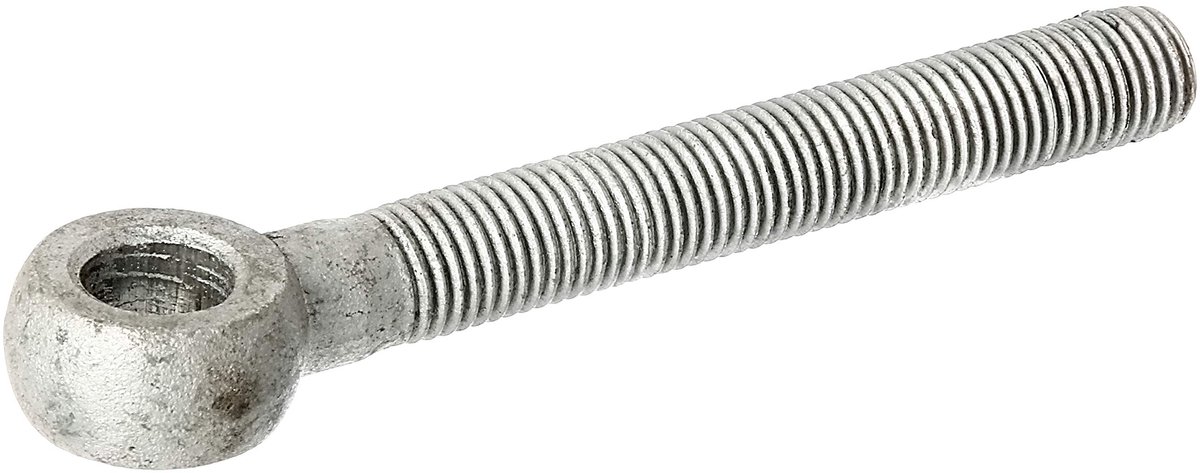 Alberts 411220 Oogbout zonder accessoires | geschikt voor poorthengen | thermisch verzinkt | schroefdraad M20 | begin draadstang - midden oogbout 150 mm
