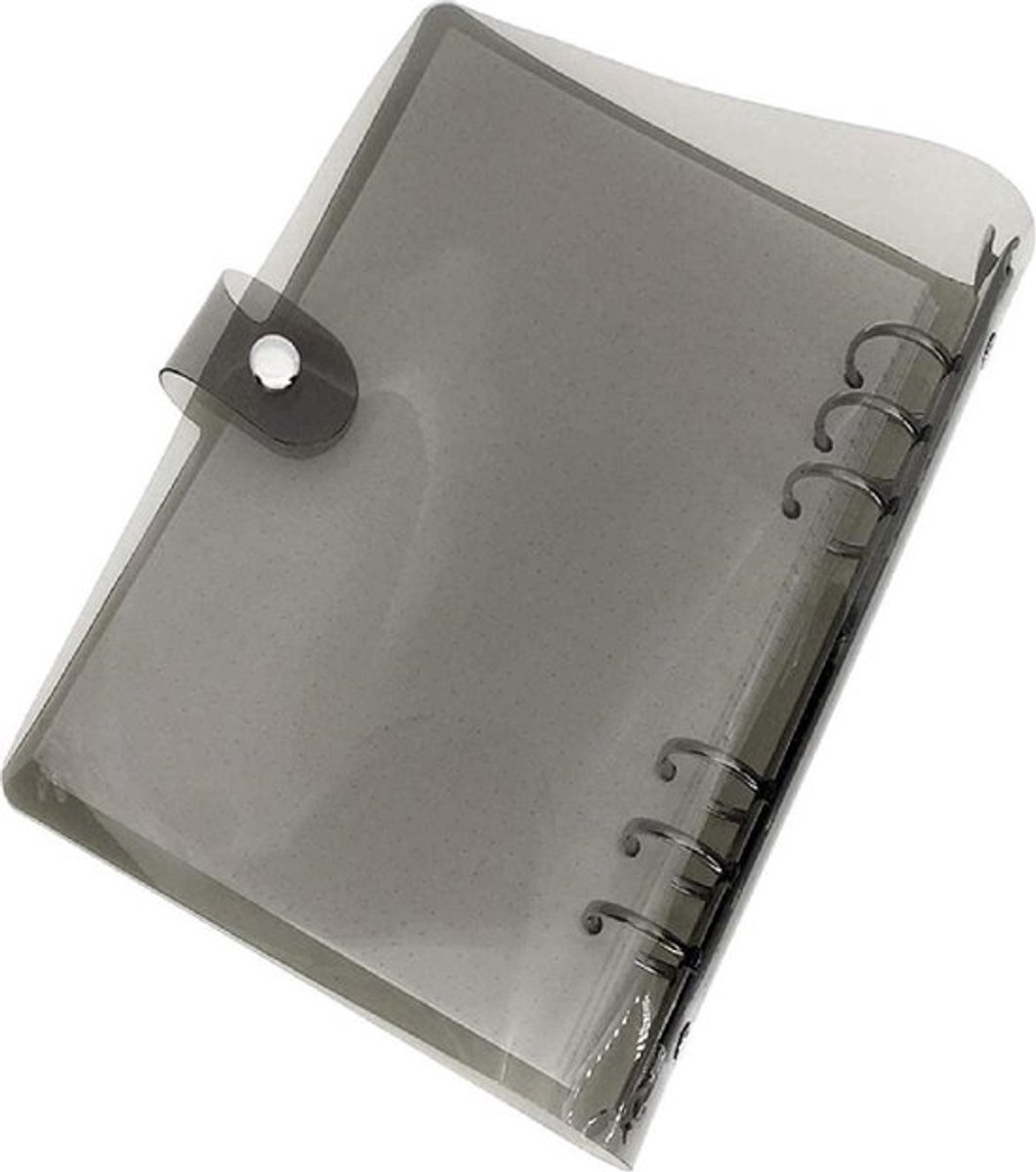 Zachte PVC 6-Ring Binder Cover met Snap Button Sluiting - Losse Blad Map - Persoonlijke Planner Binder voor Thuisschool en Kantoor - A6 formaat - Schrijfbenodigdheden .
