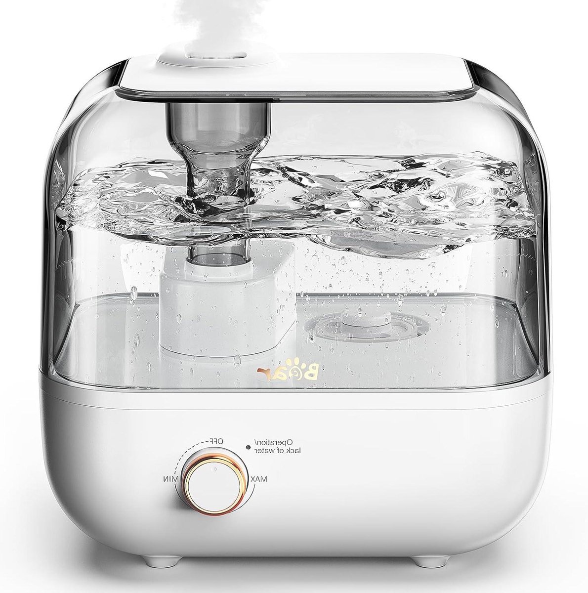 Top Fill luchtbevochtiger voor slaapkamer 35 uur looptijd met aromatherapie lade ultrastil 360° uitbreidbaar stoommondstuk automatische uitschakeling wit - 5L