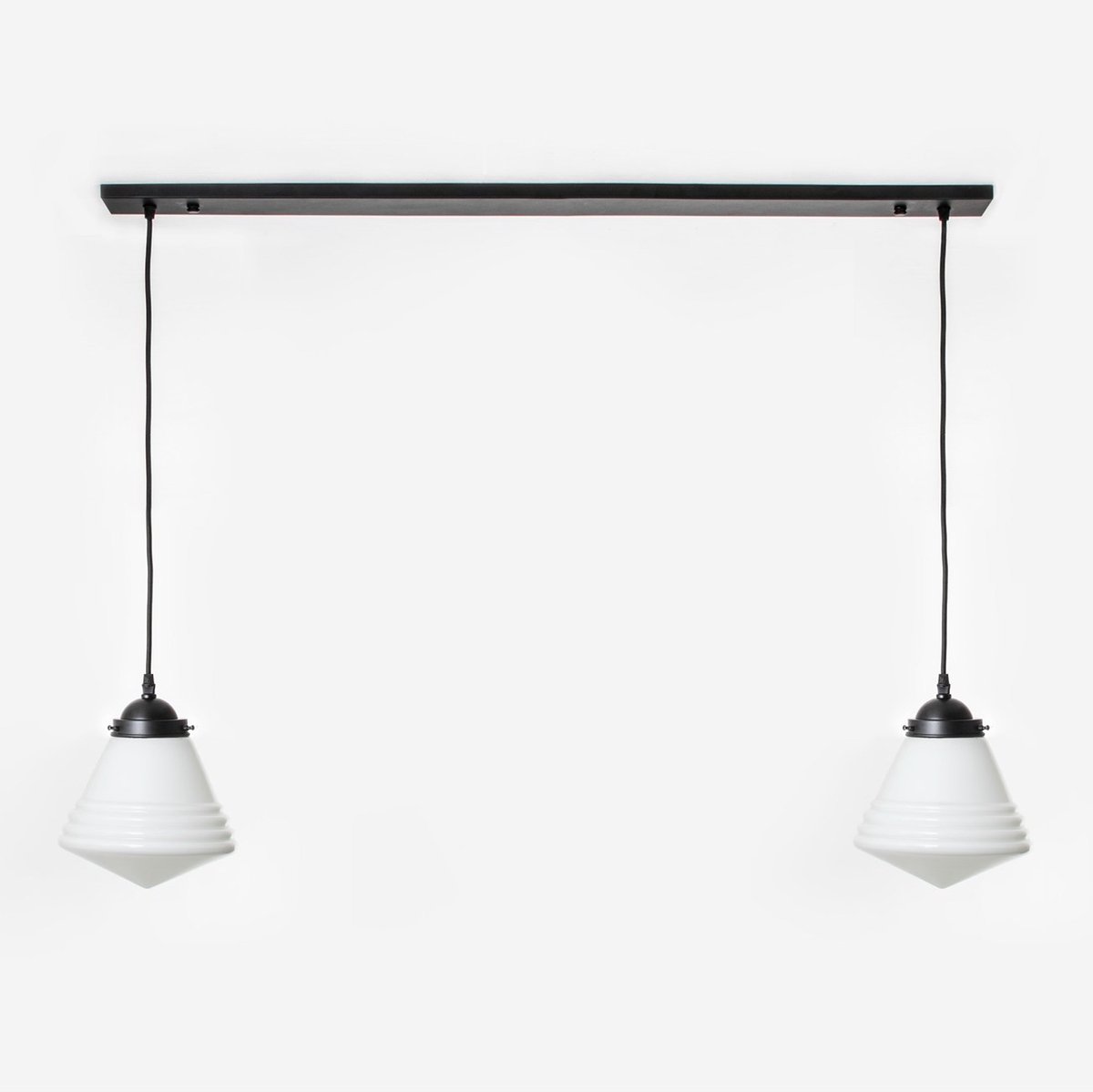 Coloured by Art 2 x Luxe School Small lampen aan plafondbalk Moonlight - Art Deco Trade Wit